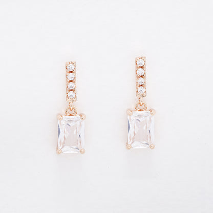 CZYE6218 - Premium 18mm CZ drop earrings