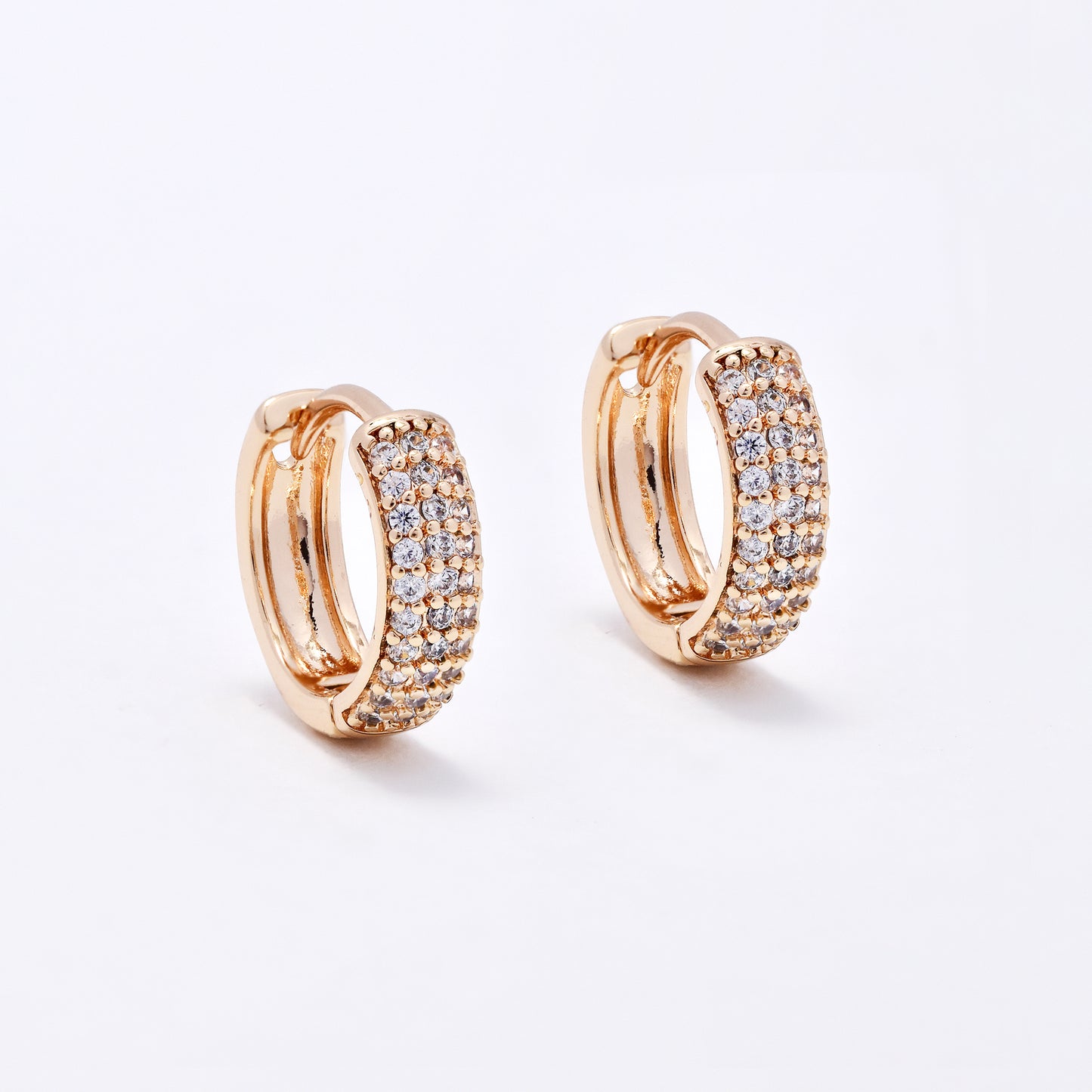 CZYE6219 - Premium CZ huggie earrings