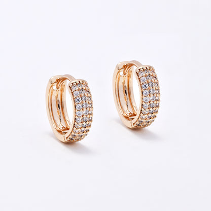 CZYE6219 - Premium CZ huggie earrings
