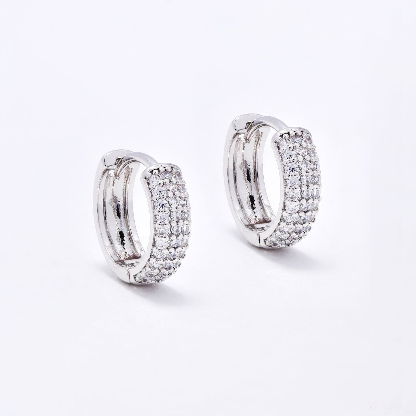 CZYE6219 - Premium CZ huggie earrings