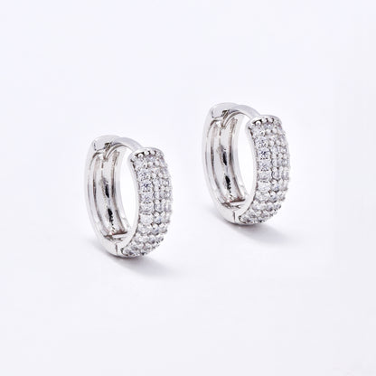 CZYE6219 - Premium CZ huggie earrings