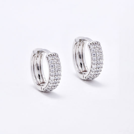 CZYE6219 - Premium CZ huggie earrings
