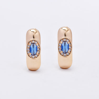 CZYE6220 - colour CZ earrings