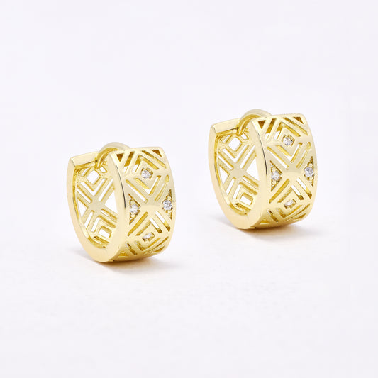 CZYE6592 - Premium 13.5mm x 6.5mm CZ hoops