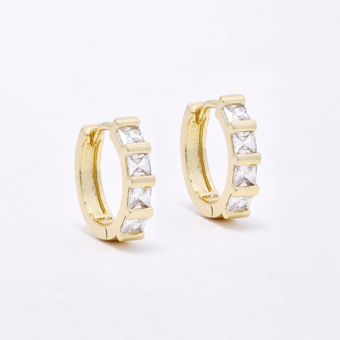 CZYE6595 - Premium 17mm x 3mm CZ hoops
