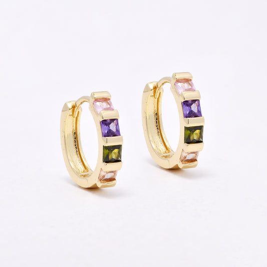 CZYE6595 - Premium 17mm x 3mm CZ hoops