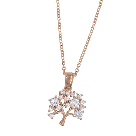 Premium tree of life  cubic zirconia necklace