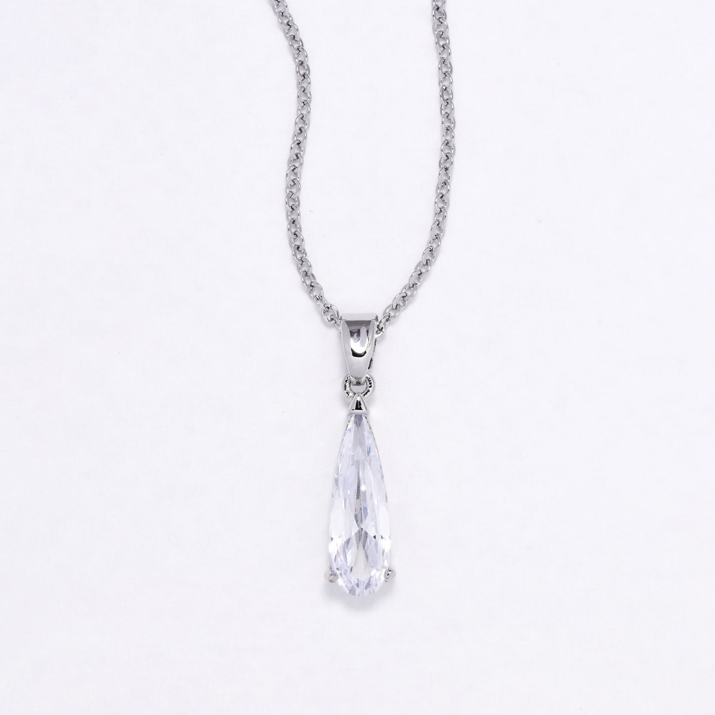 CZYN6172 - CZ teardrop necklace