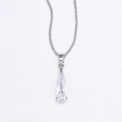 CZYN6172 - CZ teardrop necklace