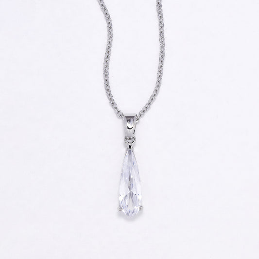CZYN6172 - CZ teardrop necklace