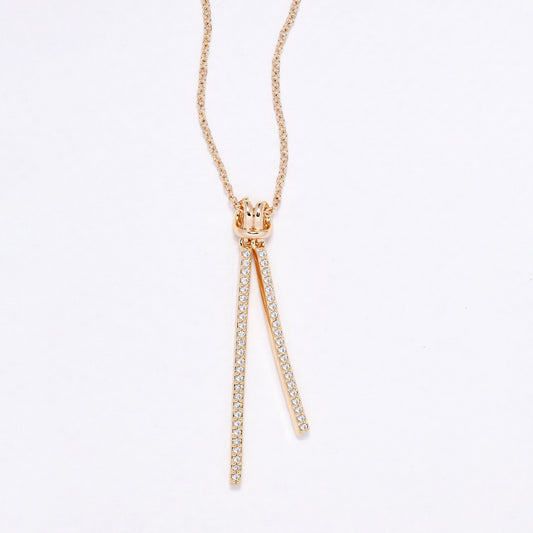 CZYN6182 - CZ bar necklace