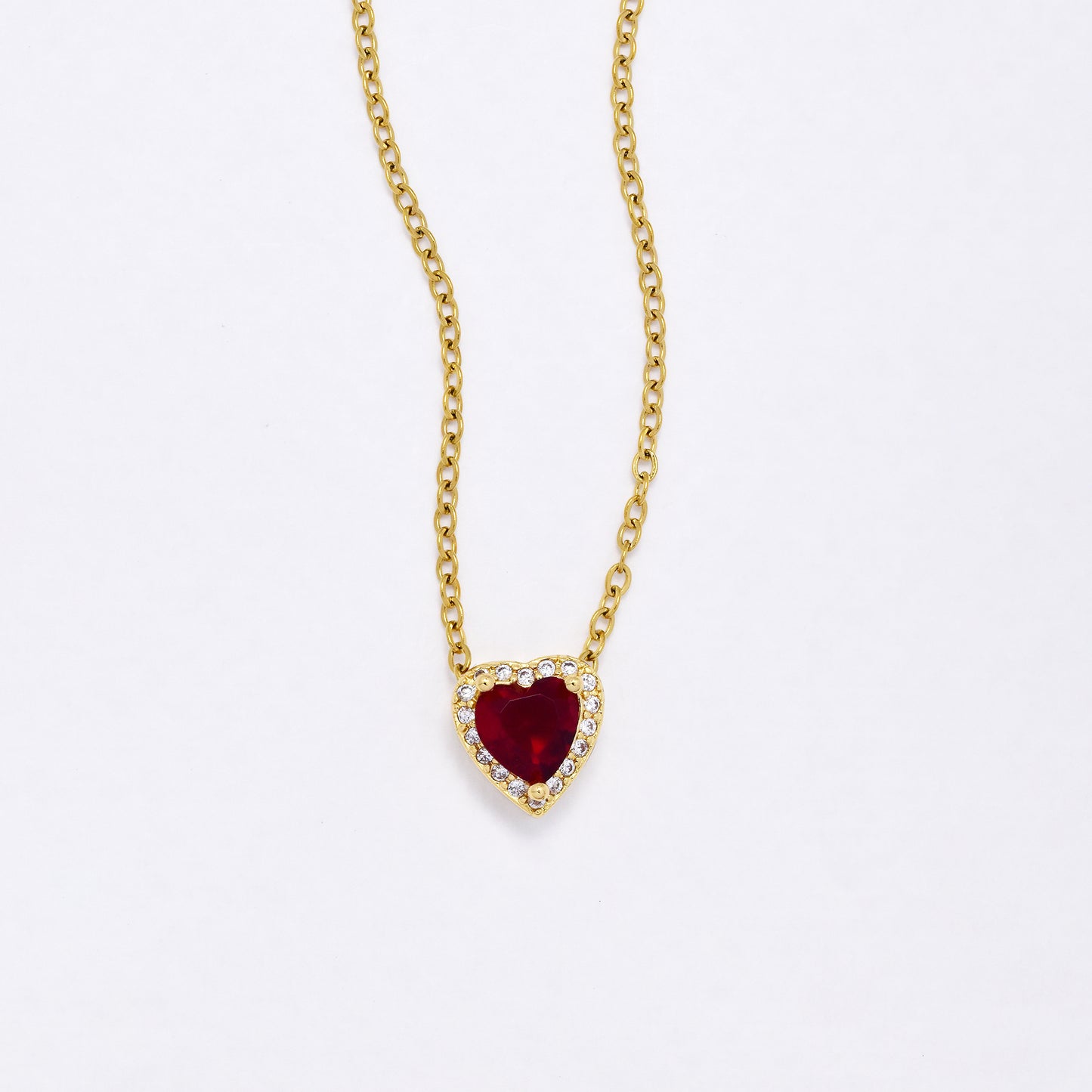 CZYN6231 - Heart Charm on Chain