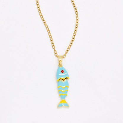 CZYN6469 - Premium  40cm + 5cm fish necklace