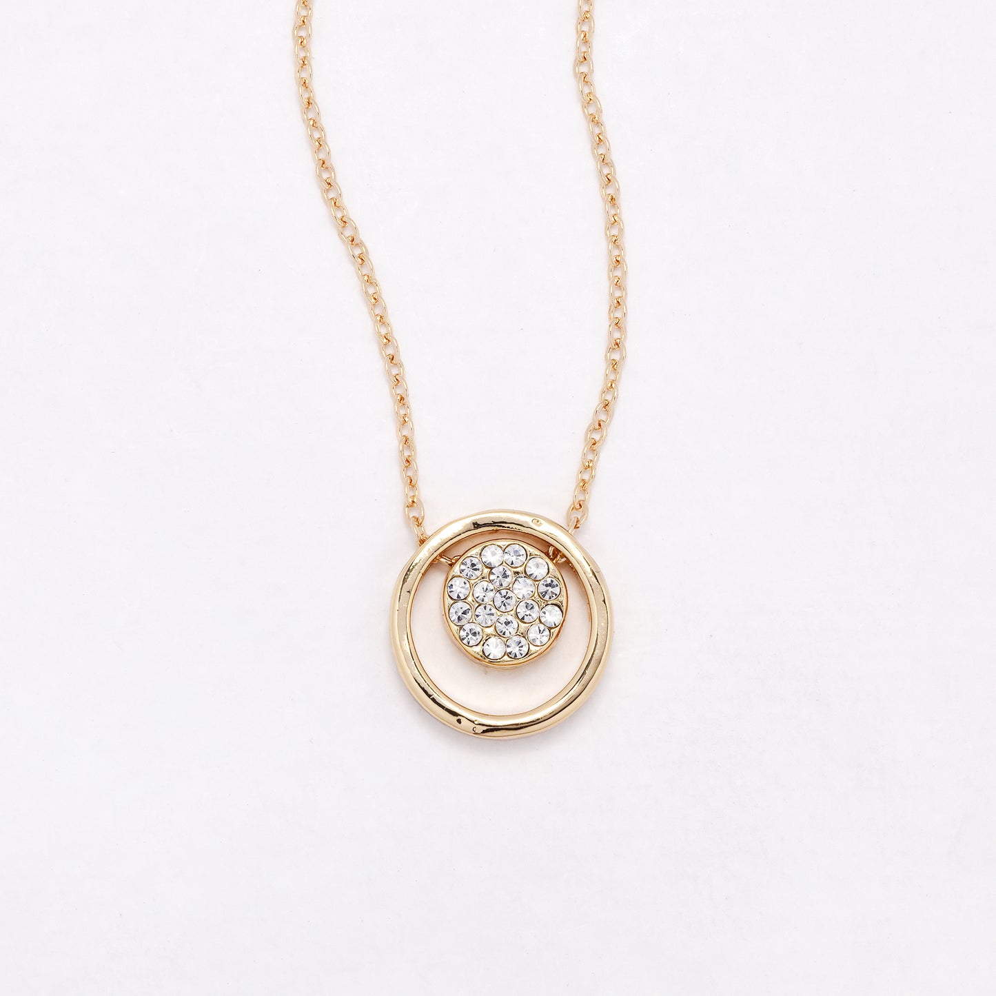CZYN6592 - Premium round CZ cluster necklace