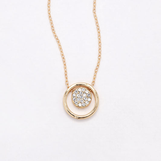 CZYN6592 - Premium round CZ cluster necklace