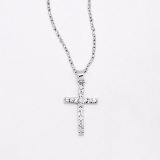 CZYN6594 - Premium CZ cross necklace