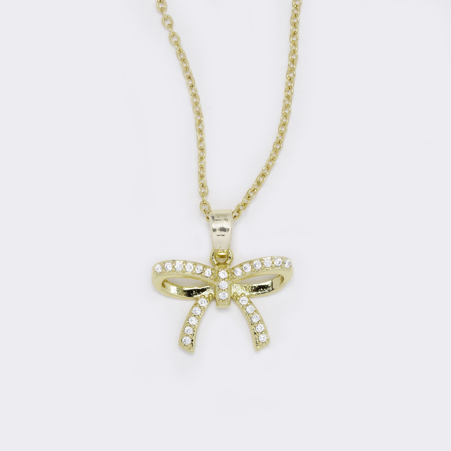 CZ bow necklace - CZYP5755