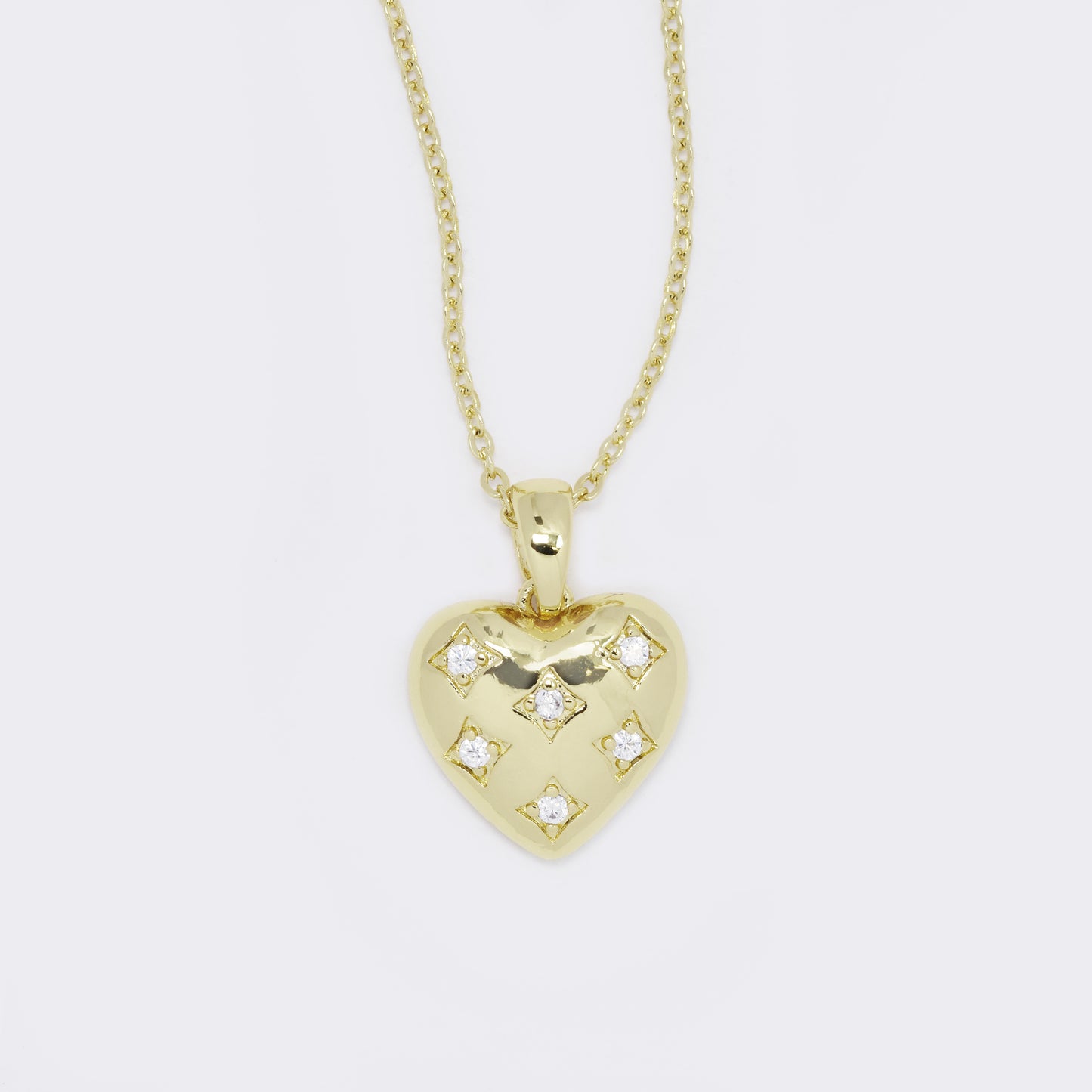 CZ heart necklace - CZYP5758