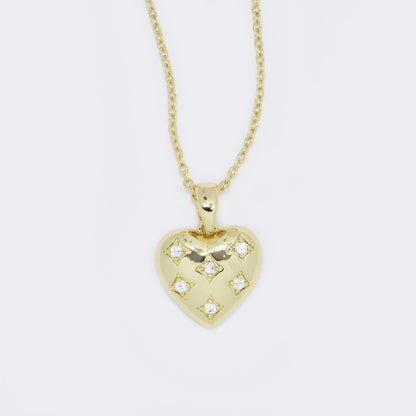 CZ heart necklace - CZYP5758