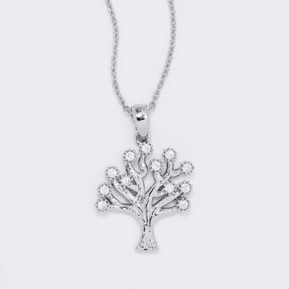 Medium tree of life CZ necklace - CZYP5759