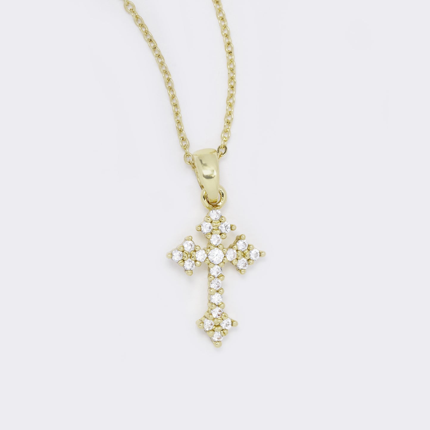CZ cross necklace - CZYP5760