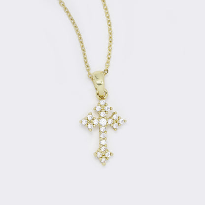 CZ cross necklace - CZYP5760