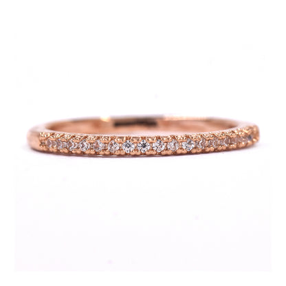 CZYR1025 - Premium brass cubic zirconia eternity band ring
