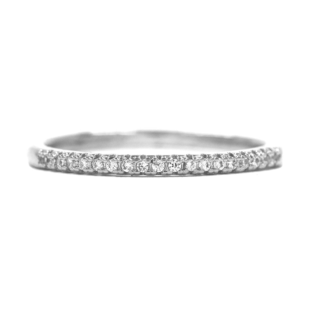 Premium cubic zirconia eternity band ring