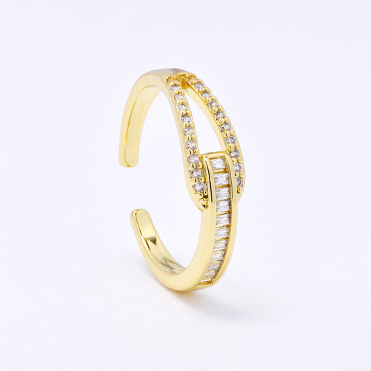 CZYR7503 - Premium brass  CZ belt ring