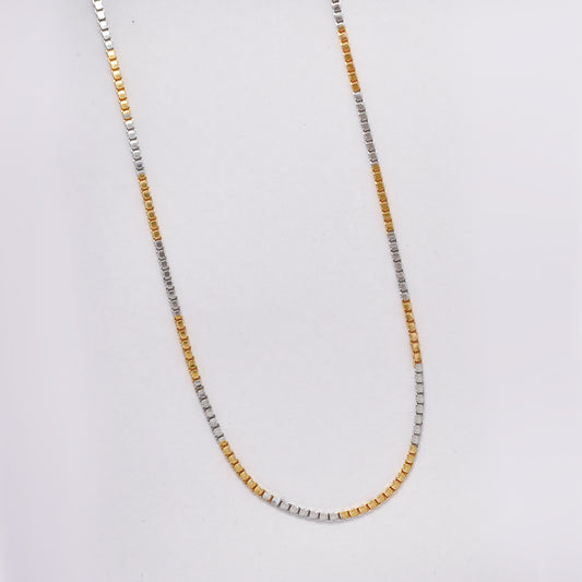 Fashion 1mmX50cm gold and silver plated box chain