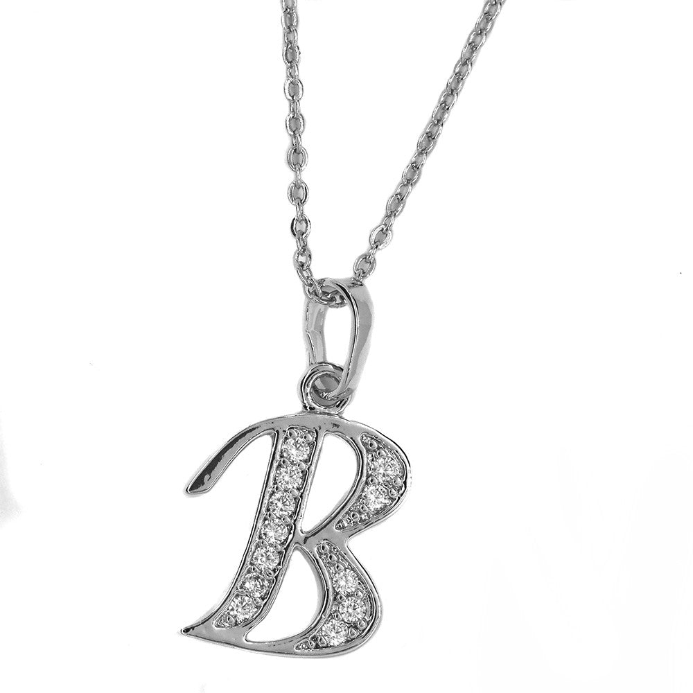 Cubic zirocnia Initial necklace