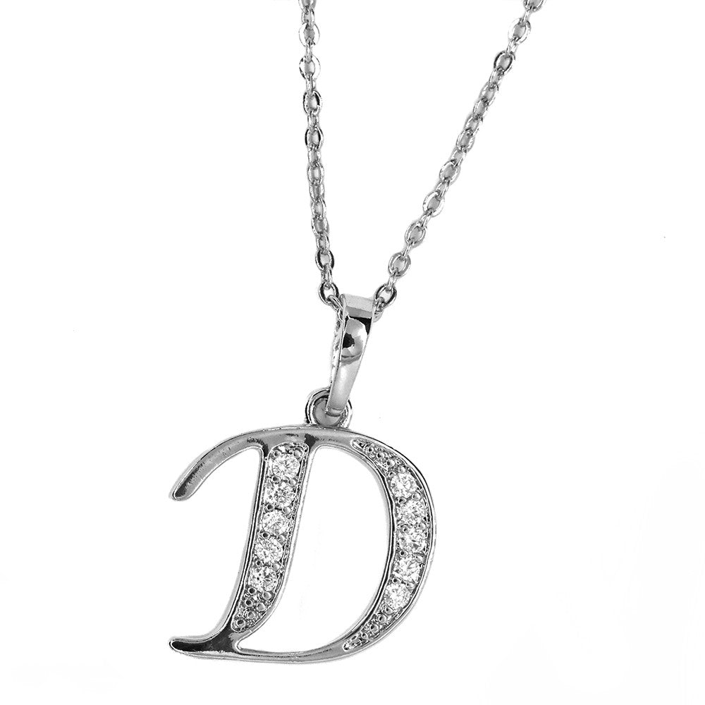 Cubic zirocnia Initial necklace