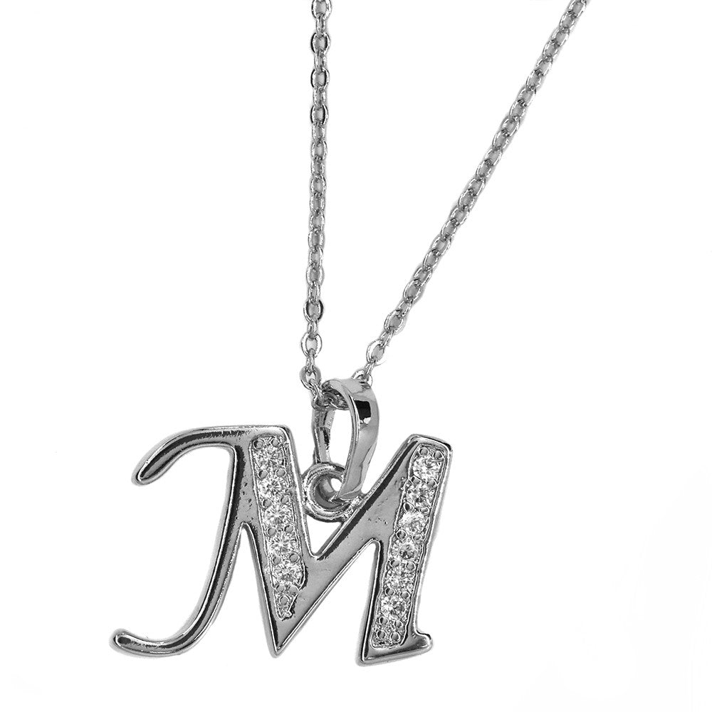 Cubic zirocnia Initial necklace