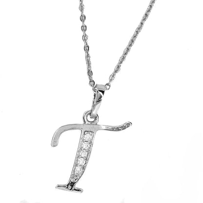 Cubic zirocnia Initial necklace