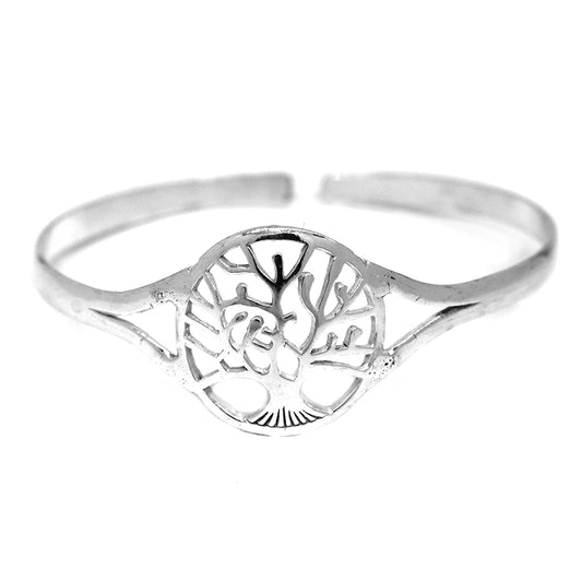 Brass detailed tree of life free size bangle - IFB287