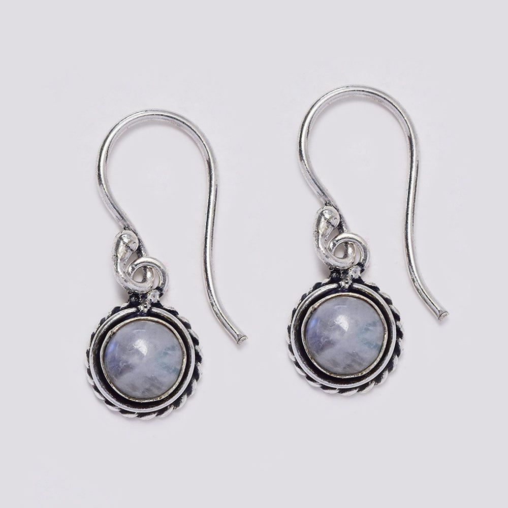 Brass gemstone drop rope earrings - IFE744