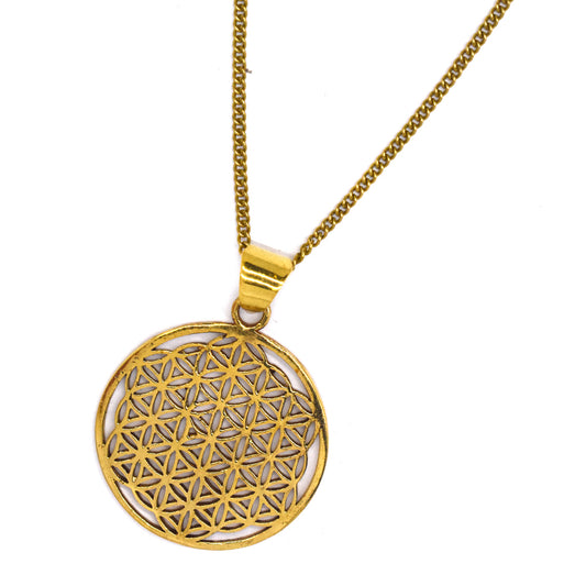 Brass mandala pendant - IFP294