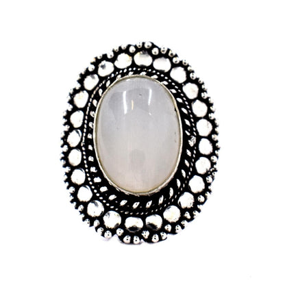 Brass Gemstone oval dome ring - IFR530
