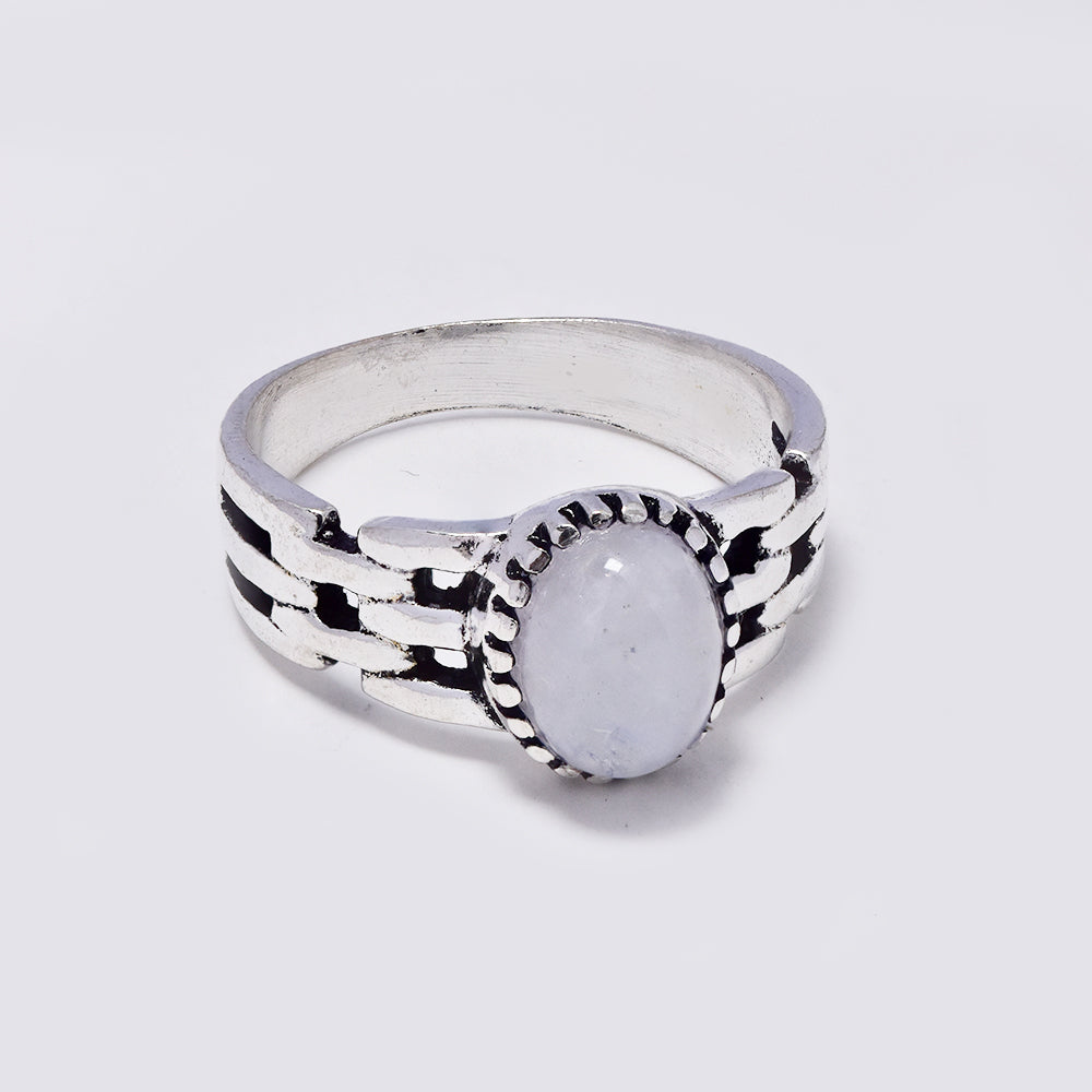 Brass brick link shank with gemstone - IFR713