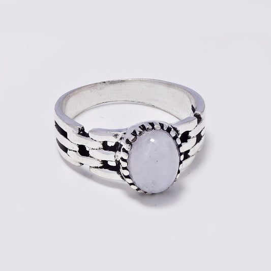 Brass brick link shank with gemstone - IFR713