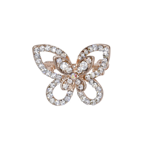 Fashion gold plated crystal butterfly brooch
