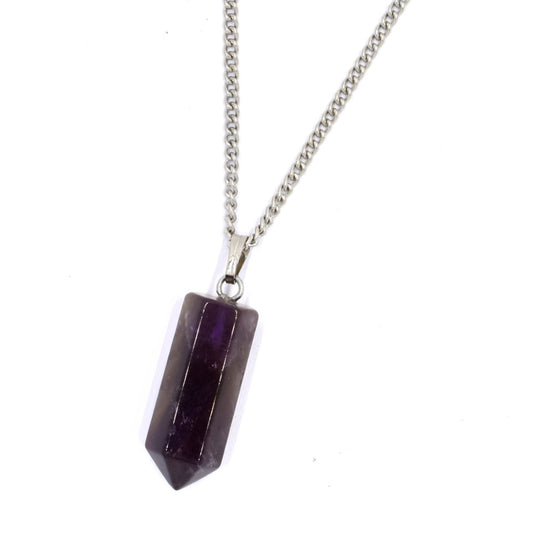 Fashion amethyst pendant on chain - LP7410
