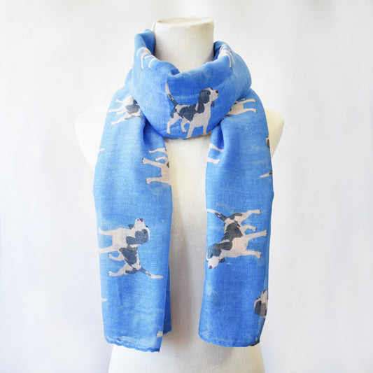LS1228 - Lightweight dog print scarf