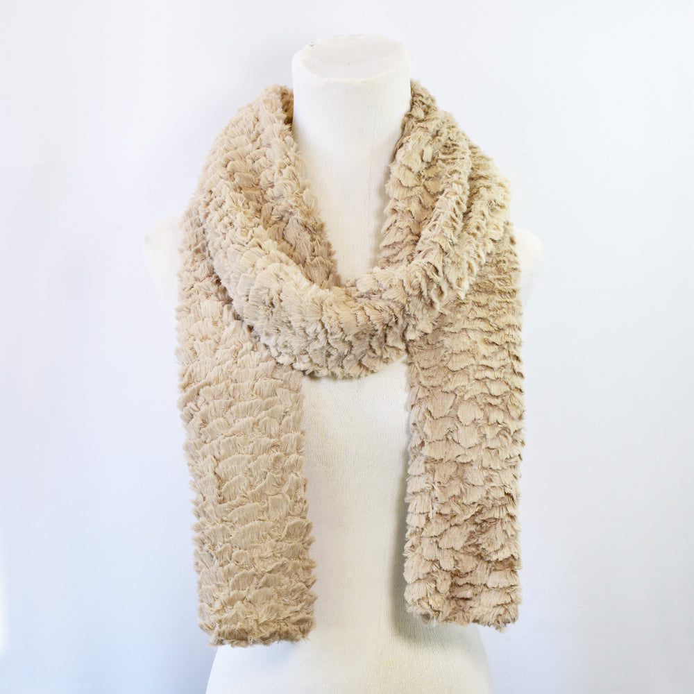 Layered effect faux fur scarf - LS6448