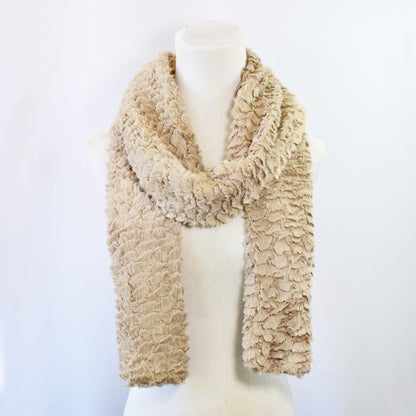 Layered effect faux fur scarf - LS6448