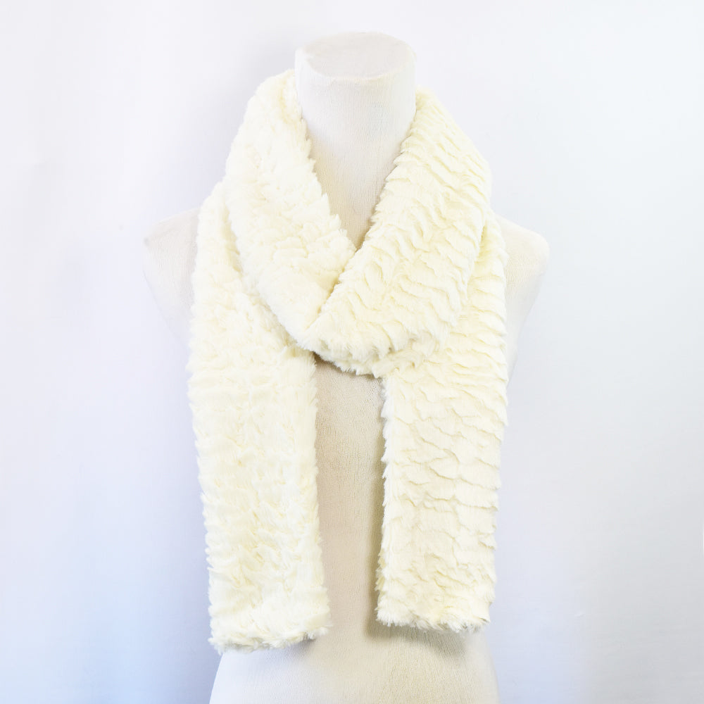 Layered effect faux fur scarf - LS6448