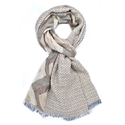 Zigzag and geometric multi pattern scarf - LS8285