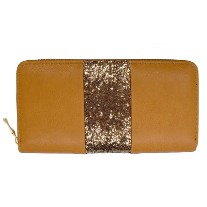 Glitter stripe  PU purse - LW6902
