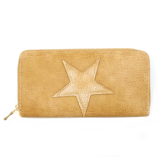 Weathered PU star purse - LW6908