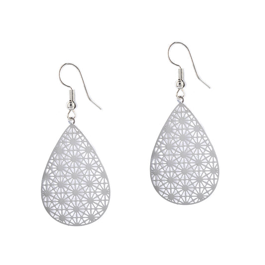 Fashion medium lattice teardrop drop earrings